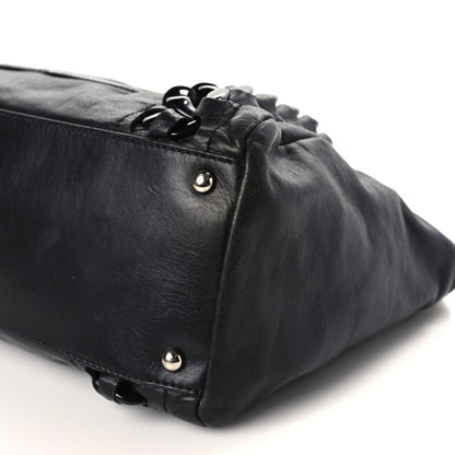 Chanel Calfskin Modern Chain Rhodoid East West Tote Black 9 of 9