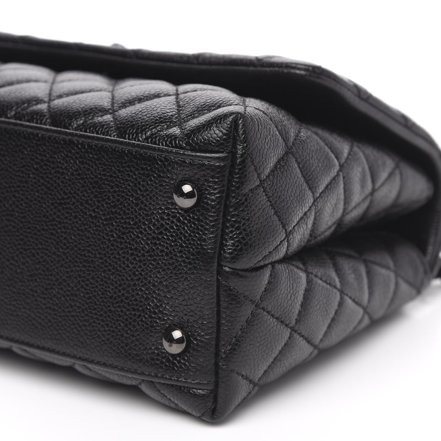 Chanel Caviar Quilted Small Coco Handle Flap So Black 9 of 10