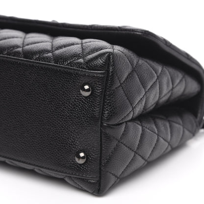Chanel Caviar Quilted Small Coco Handle Flap So Black 9 of 10