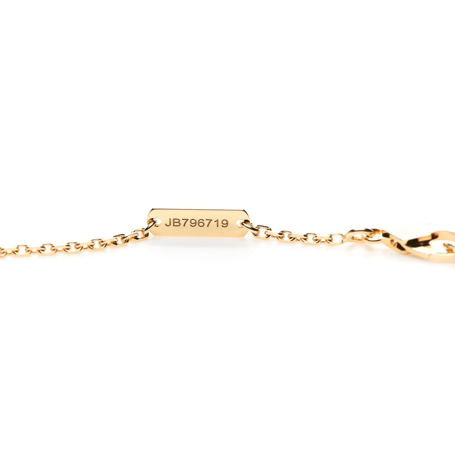 Van Cleef & Arpels 18K Yellow Gold Guilloche Vintage Alhambra Pendant Necklace 5 of 6