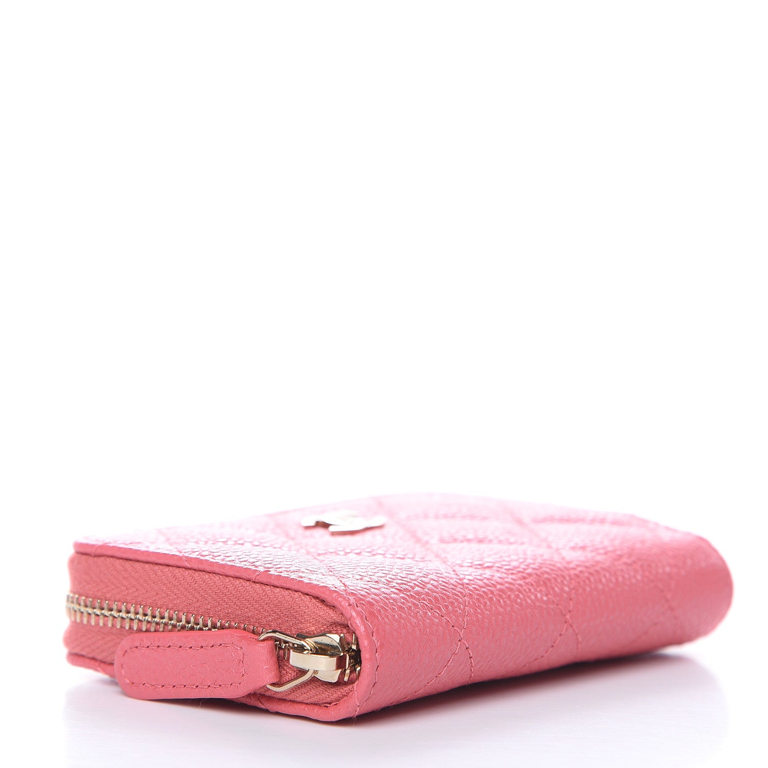 Chanel Caviar Quilted Zip Coin Purse Dark Pink 4 of 8