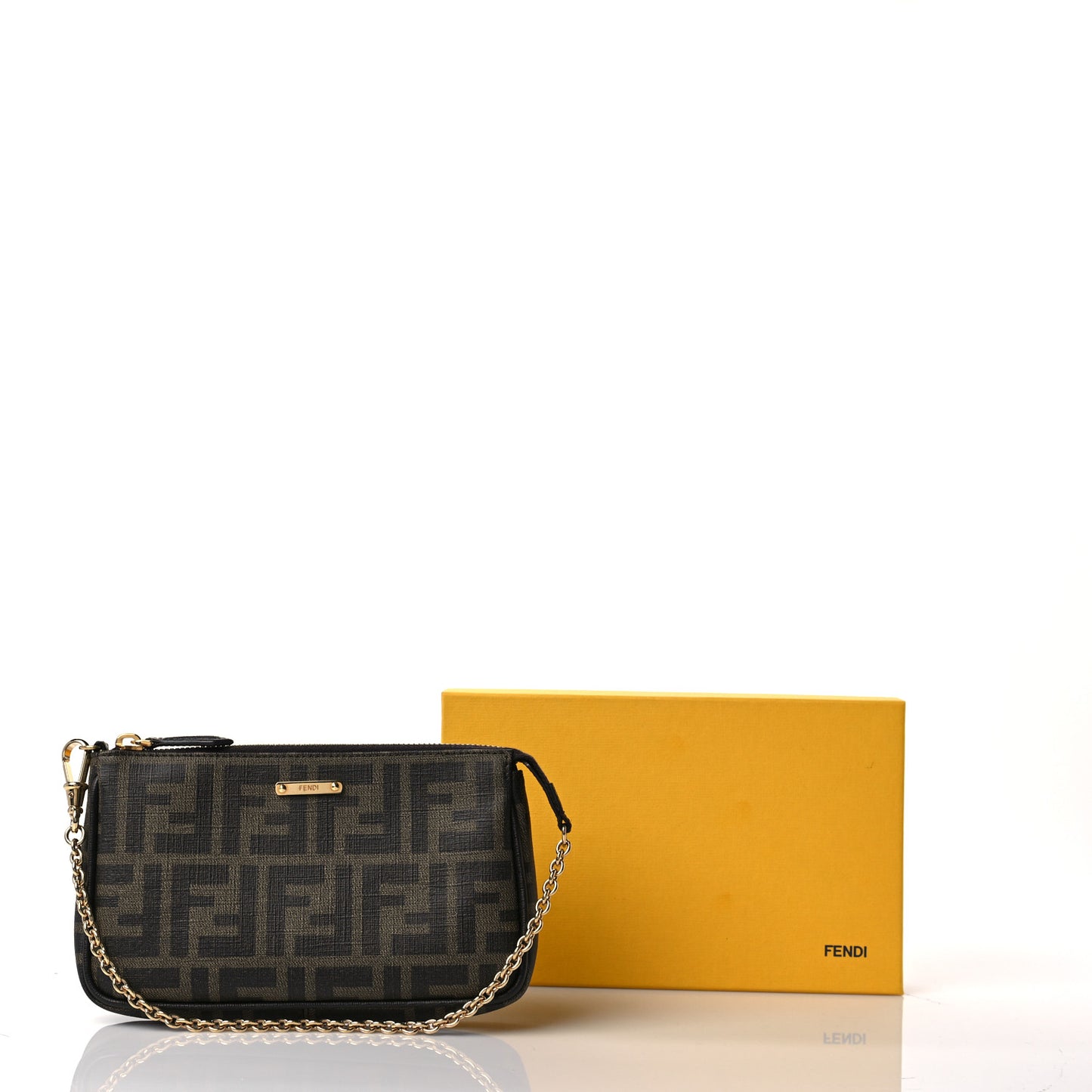 Zucca Spalmati Vitello Elite Pochette Tobacco Ebano