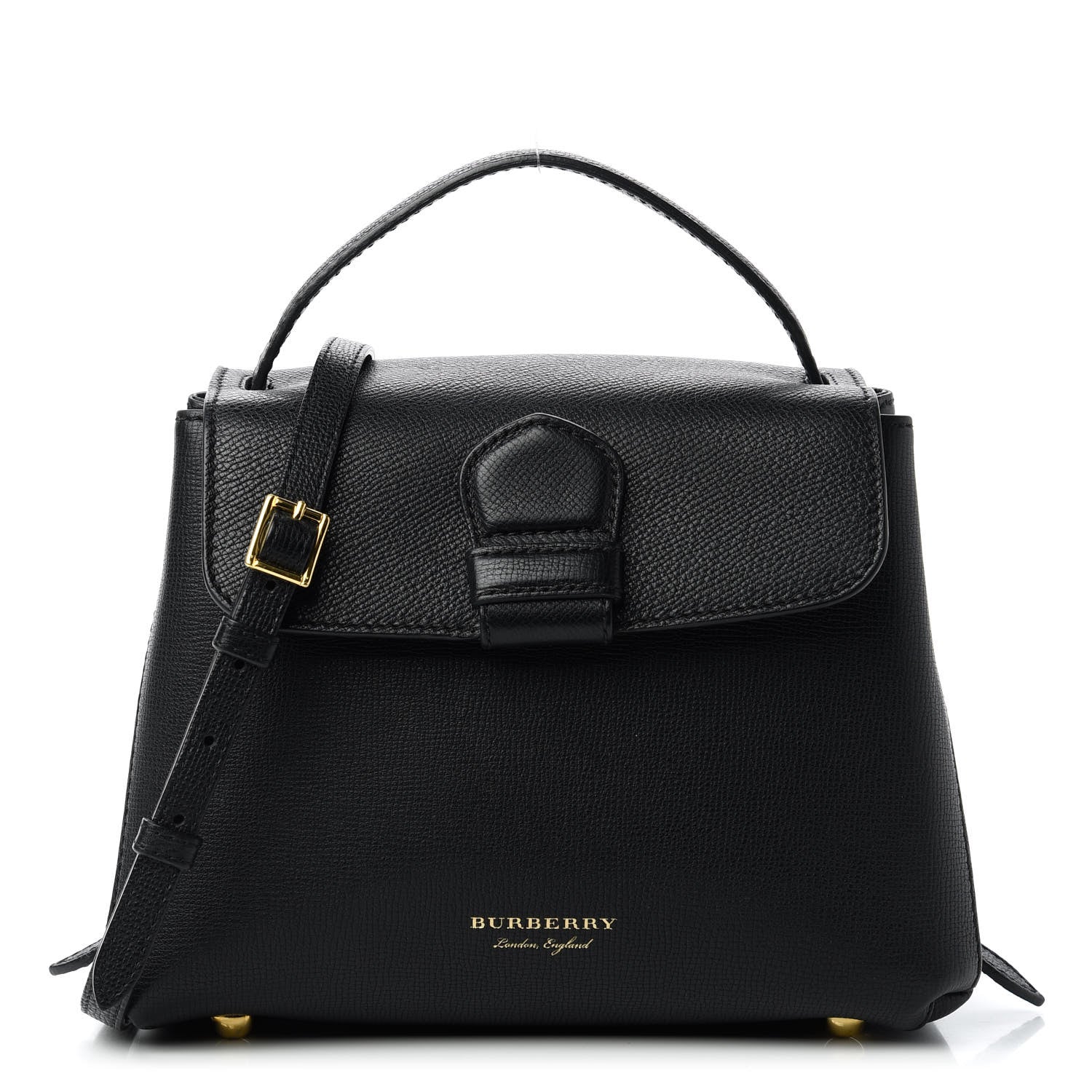 Burberry Derby Calfskin House Check Small Camberley Black 1 of 10