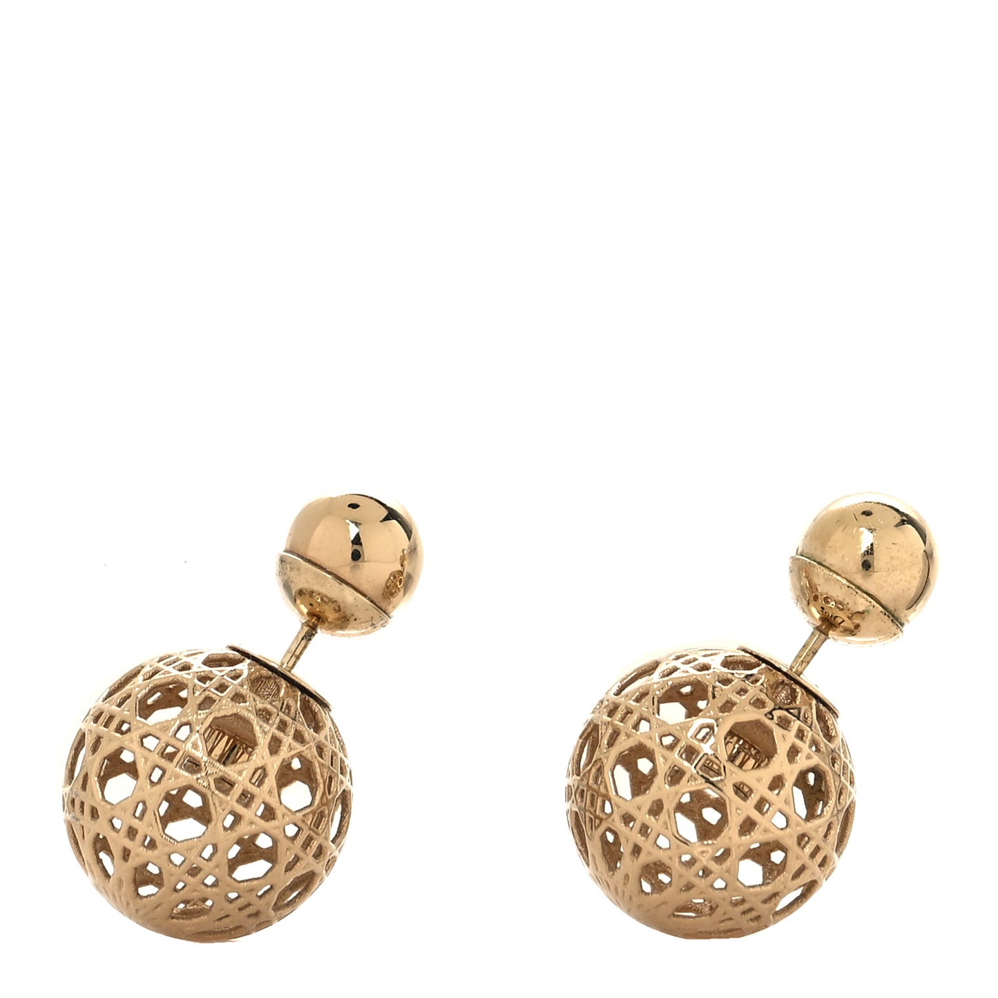 Cannage Mise En Dior Tribal Earrings Gold