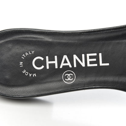 Chanel Lambskin Camellia Sandal Mules 35 Black 7 of 14