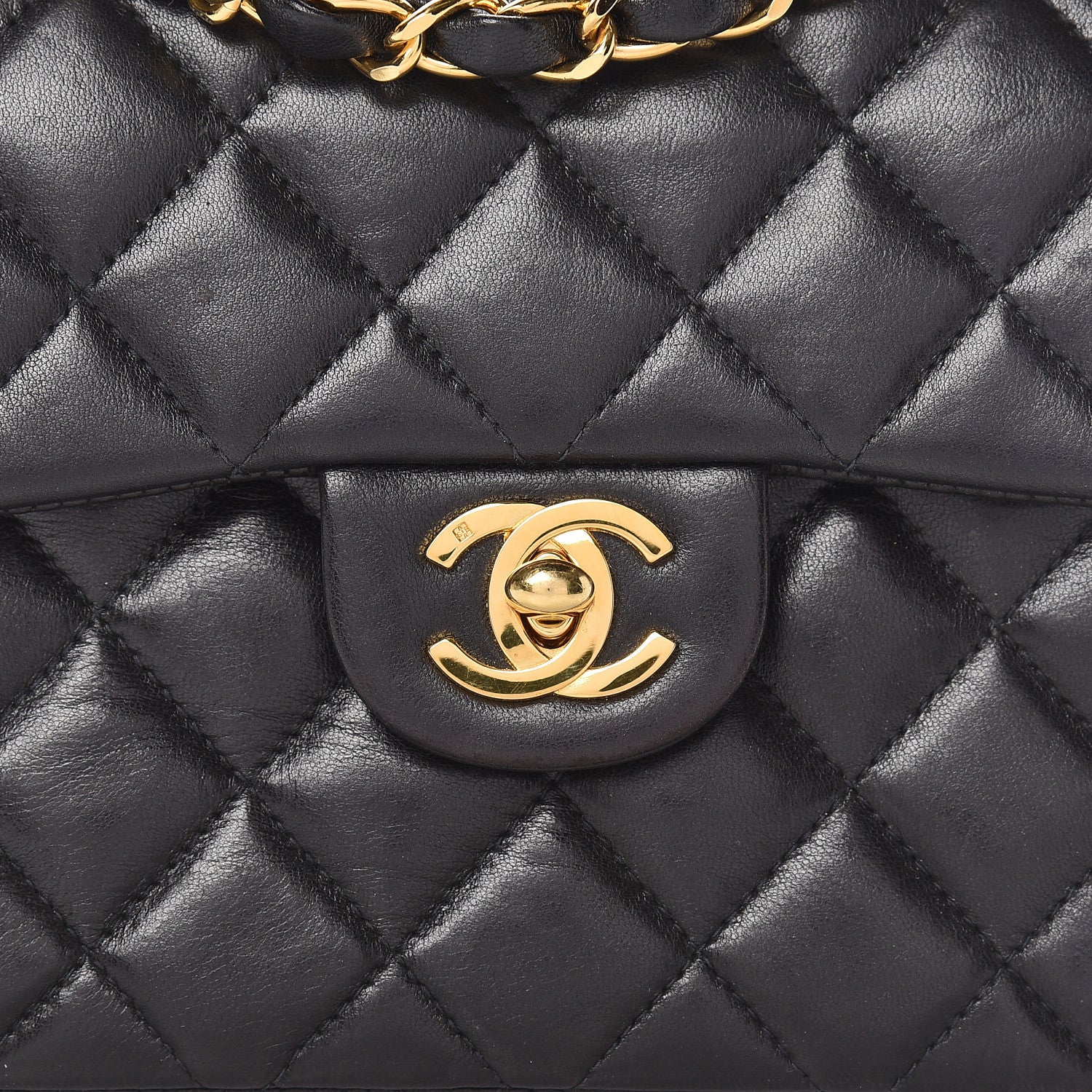 Chanel Lambskin Quilted Mini Square Flap Black 11 of 17