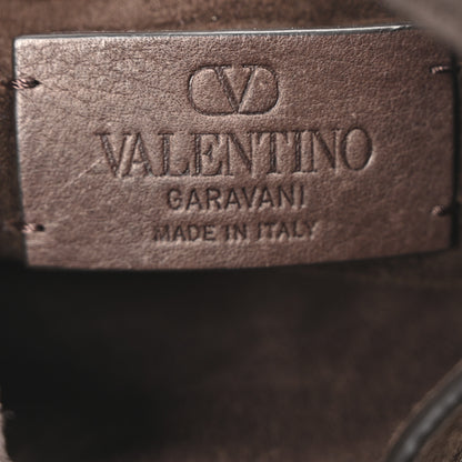 Valentino Garavani Suede Studded Nellcote Fringe Shoulder Bag Brown 6 of 9