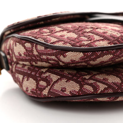 Christian Dior Oblique Mini Saddle Bag Burgundy 9 of 10