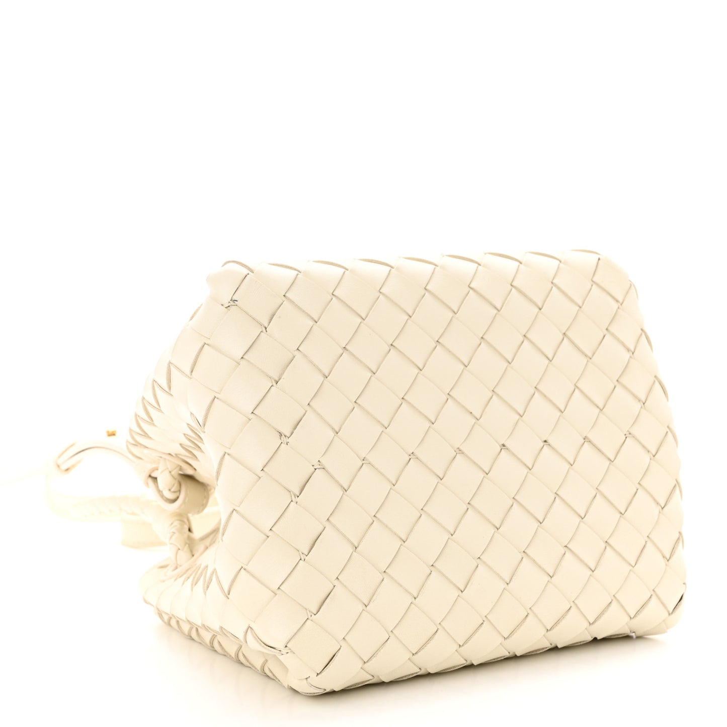 Nappa Intrecciato Small Parachute Shoulder Bag Sea Salt