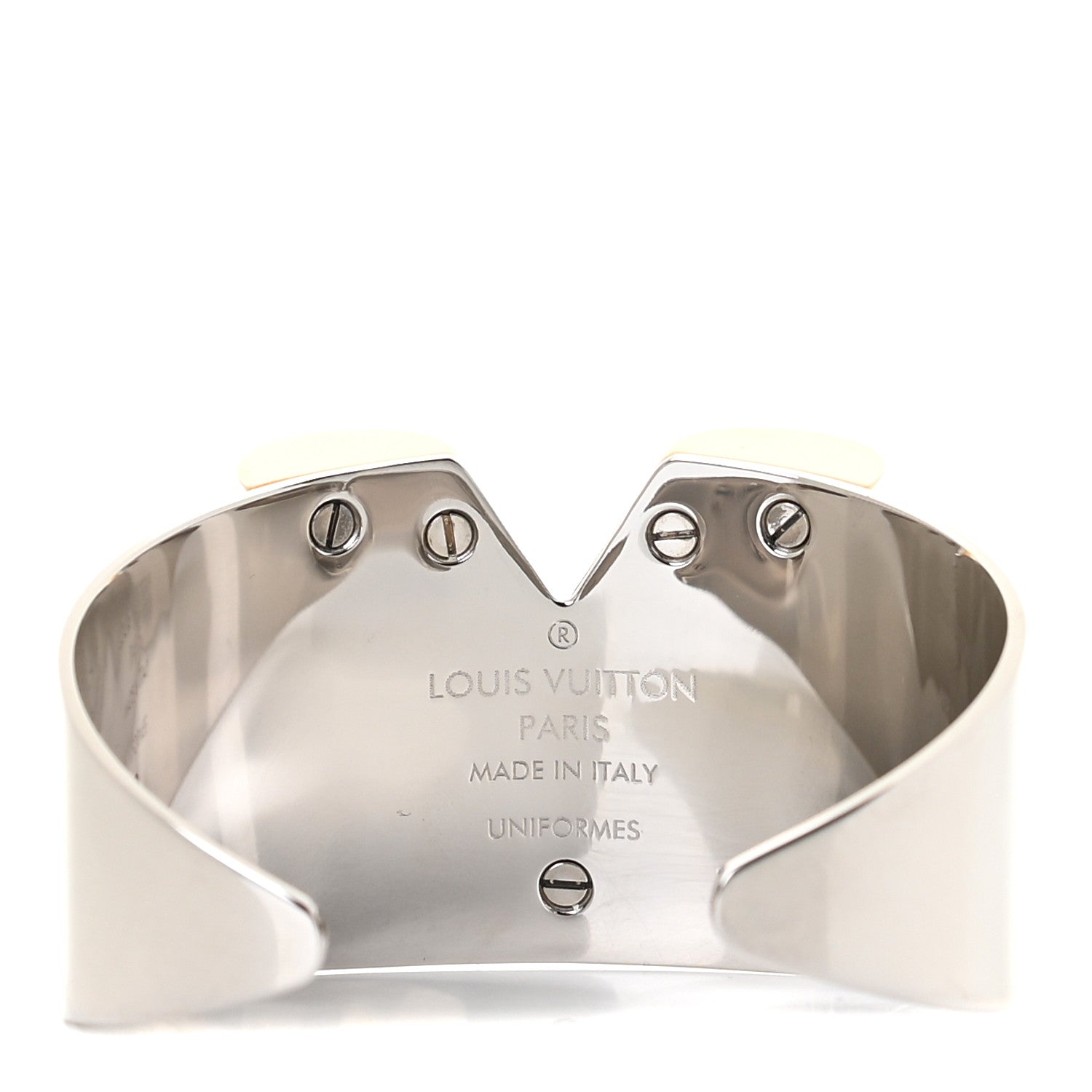Louis Vuitton Metal Essential V Cuff Silver 2 of 3