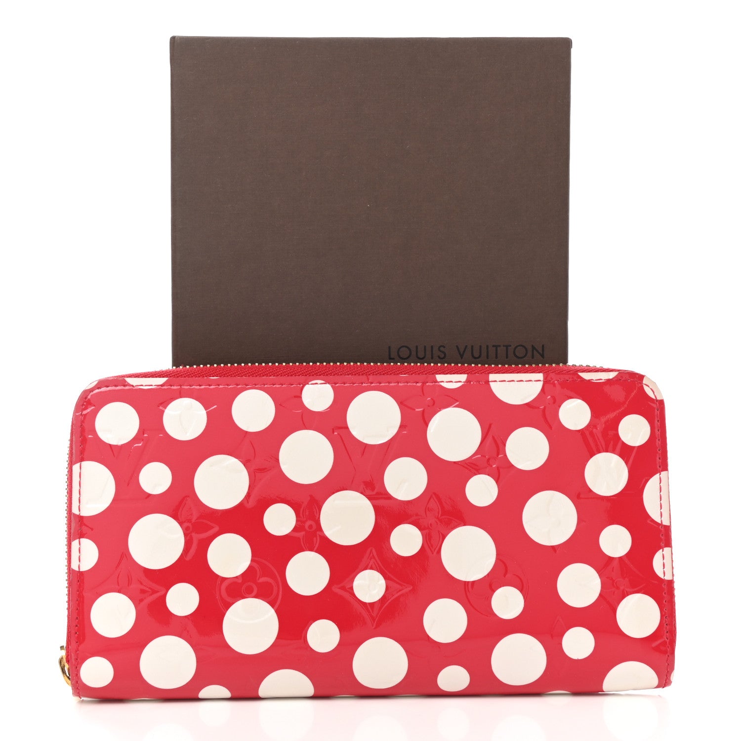 Louis Vuitton Vernis Kusama Infinity Dots Zippy Wallet Red 8 of 8