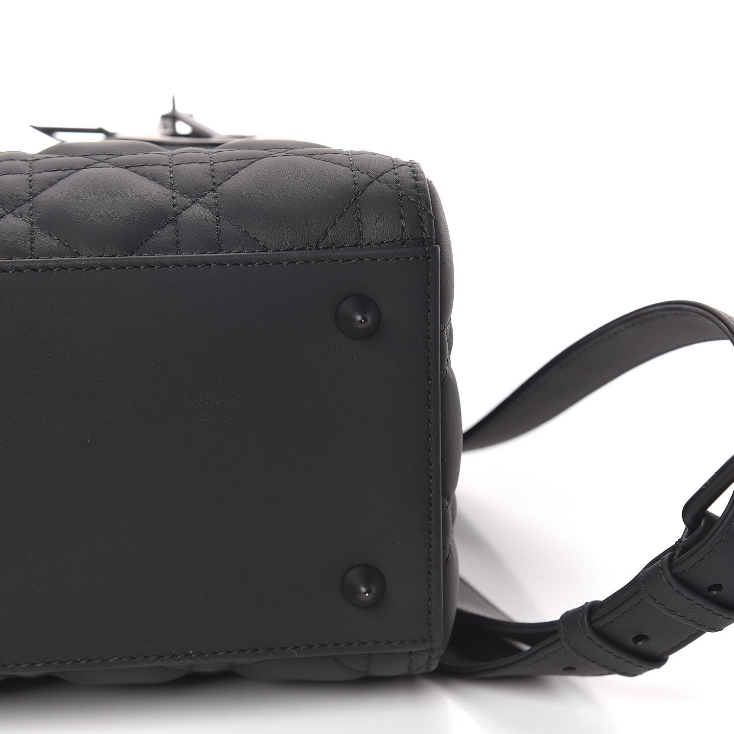 Christian Dior Ultra Matte Calfskin Cannage Medium Lady Dior Black 13 of 14