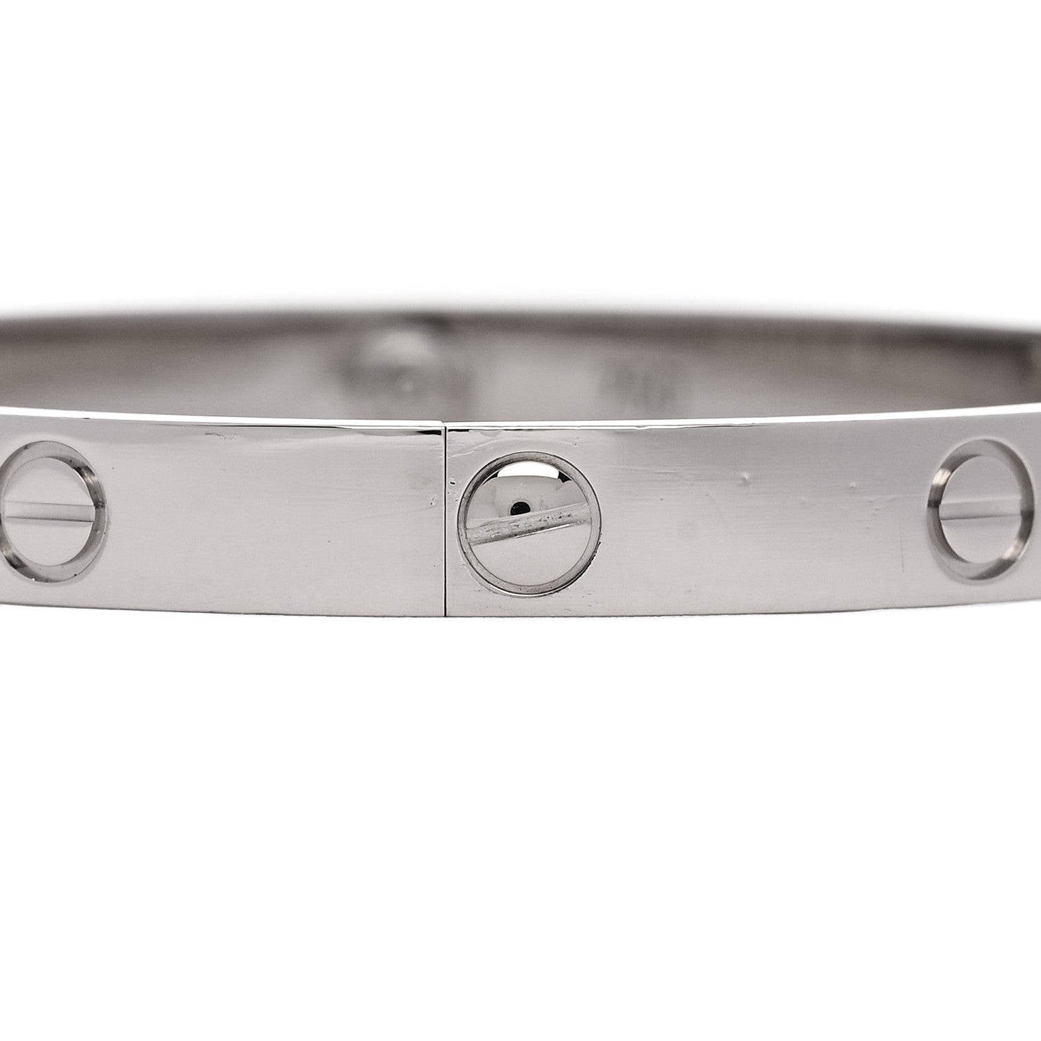 Cartier 18K White Gold LOVE Bracelet 18 5 of 9