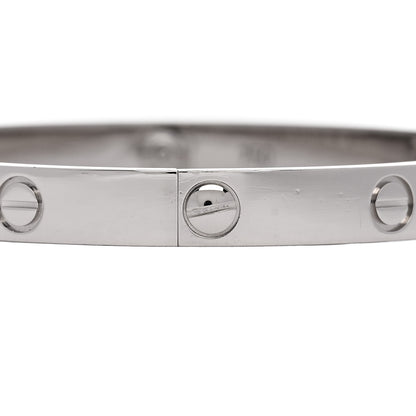 Cartier 18K White Gold LOVE Bracelet 18 5 of 9