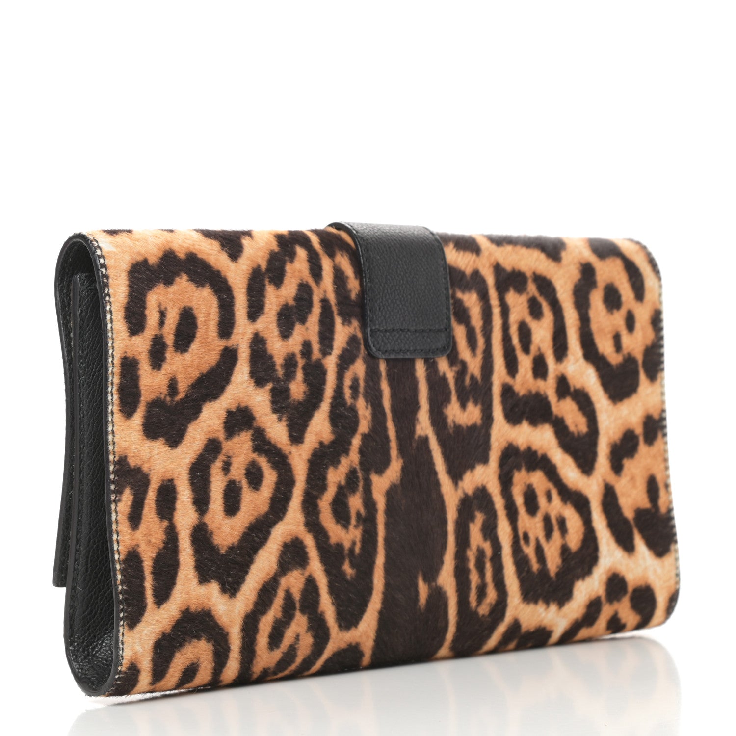 Saint Laurent Pony Hair Leopard Print Y Ligne Clutch 3 of 8