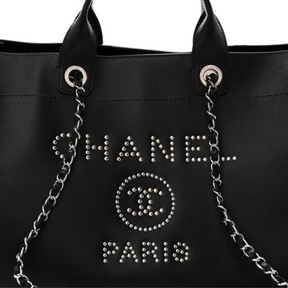 Chanel Caviar Medium Studded Deauville Tote Black 8 of 12