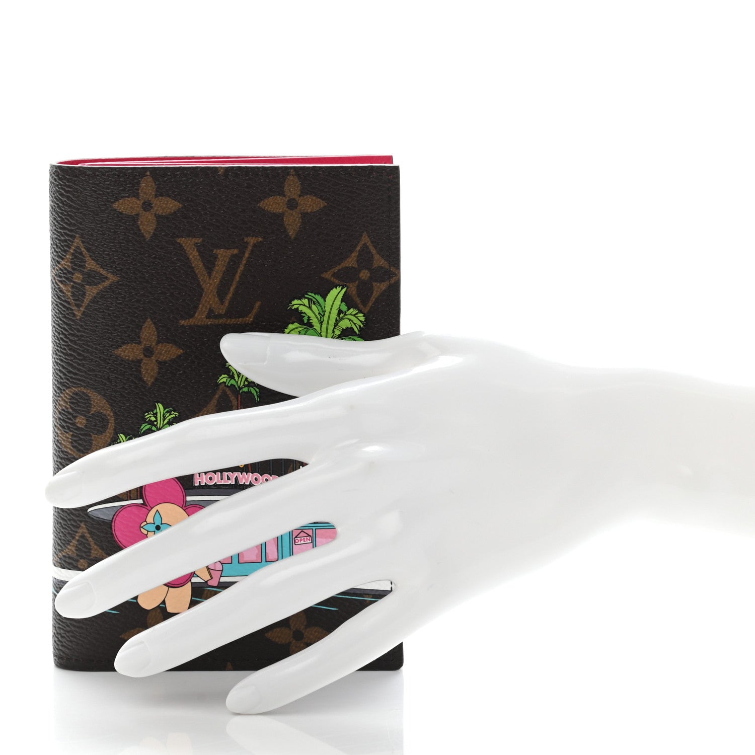 Louis Vuitton Monogram 2021 Christmas Animation Hollywood Passport Cover Fuchsia 2 of 6