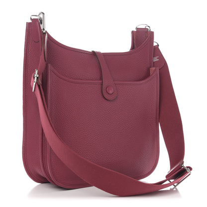 Hermes Taurillon Clemence Evelyne III PM Rubis 3 of 11