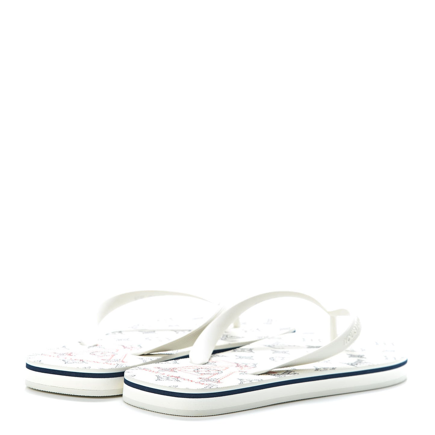 Rubber Molitor Thong Sandals 8 White