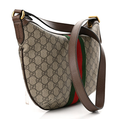 Gucci GG Supreme Monogram Web Small Ophidia Half Moon Hobo Brown 3 of 11