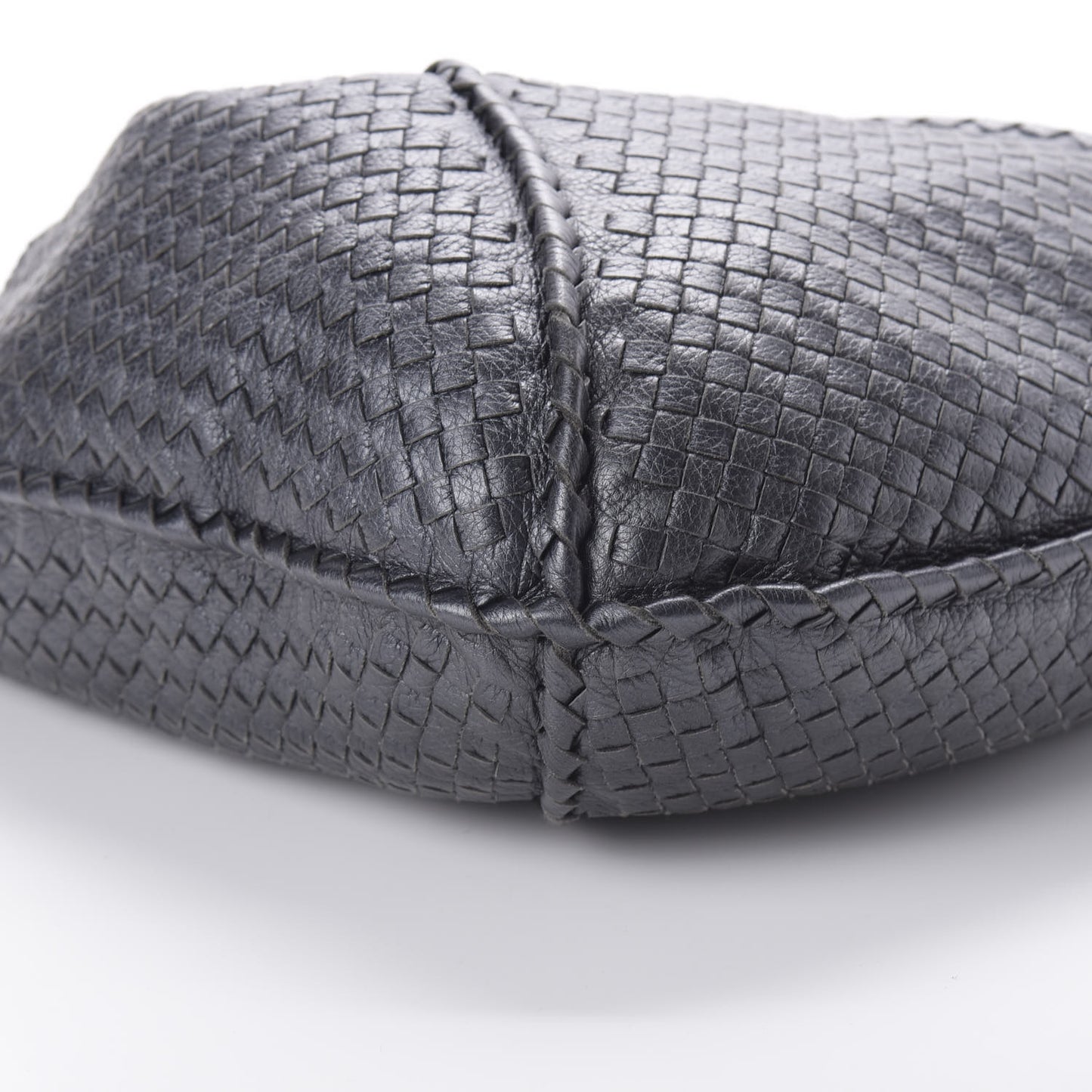 Cervo Intrecciato Large Simple Hobo Gunmetal