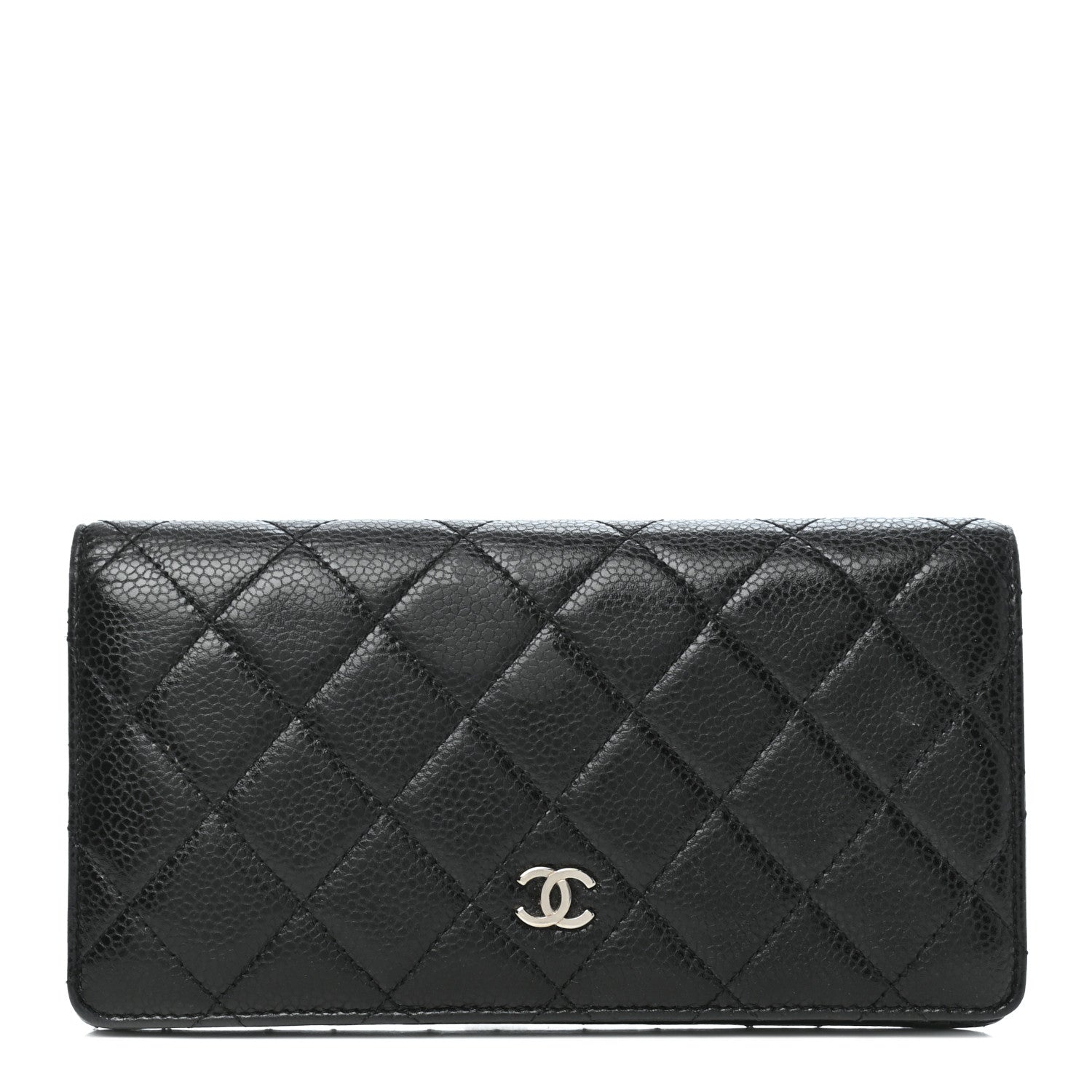Chanel Caviar Quilted Yen Wallet Black 1 of 10