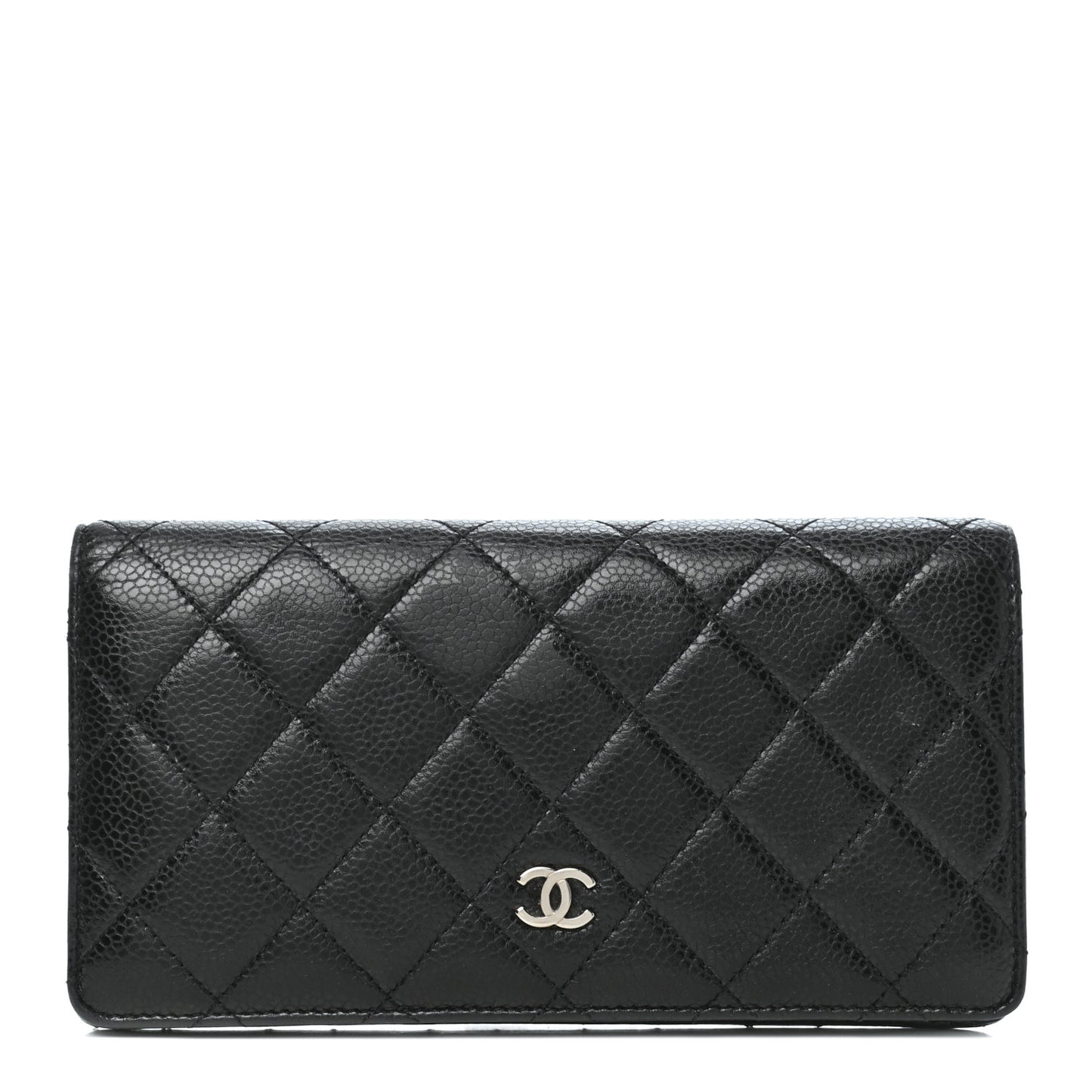 Caviar Quilted Yen Wallet Black