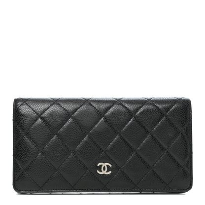 Chanel Caviar Quilted Yen Wallet Black 1 of 10