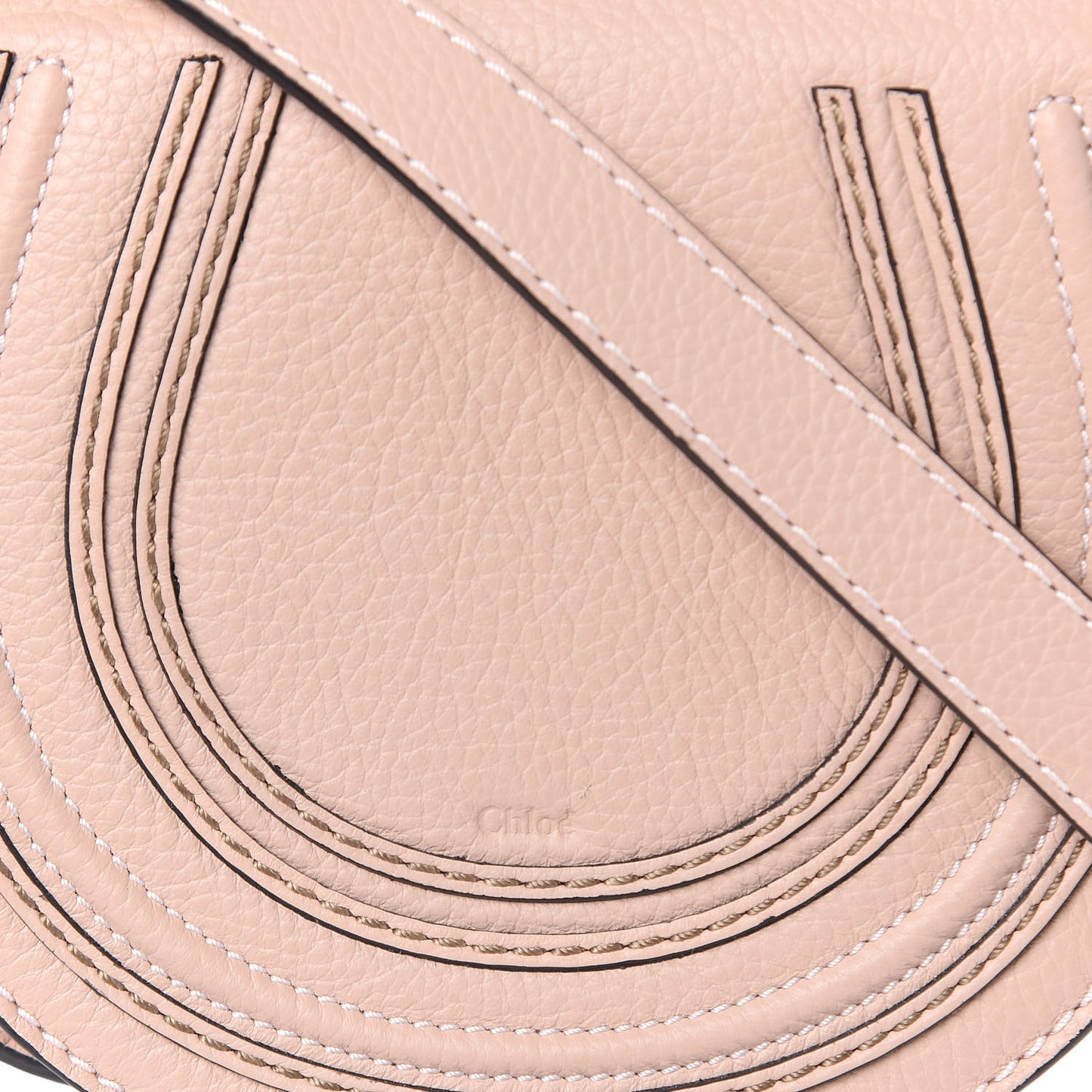 Calfskin Mini Marcie Round Crossbody Bag Blush Nude