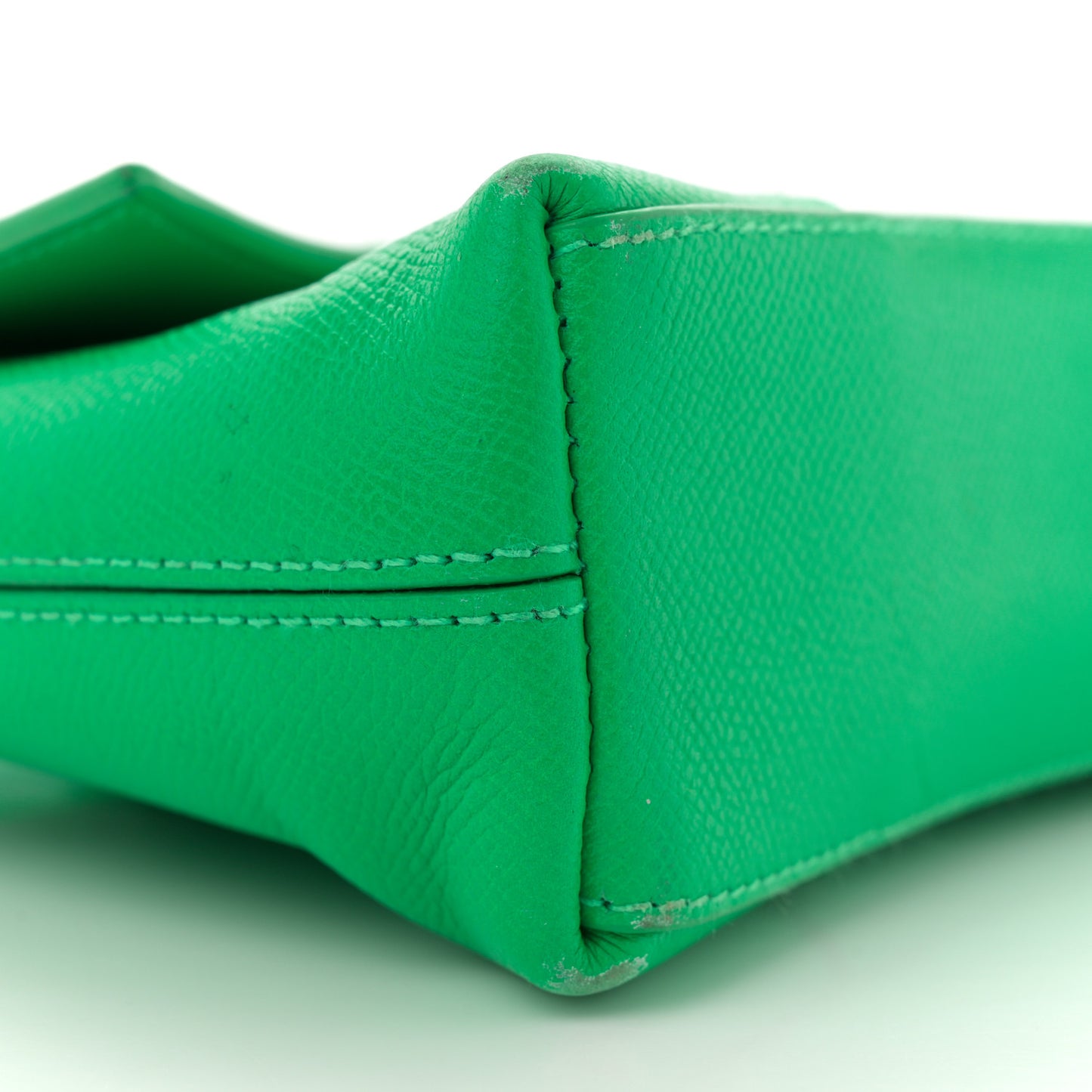 Grained Calfskin XS Downtown Shoulder Bag Vivid Green