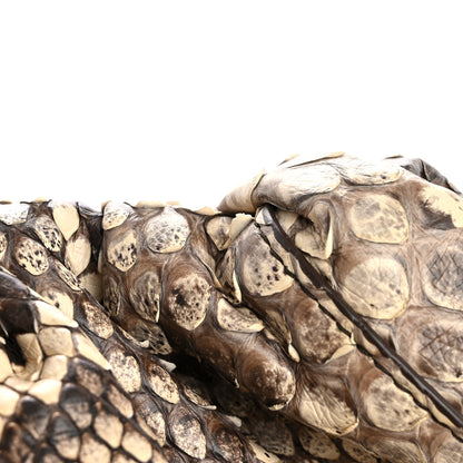 Bottega Veneta Snakeskin The Pouch Oversized Clutch Naturale 13 of 13