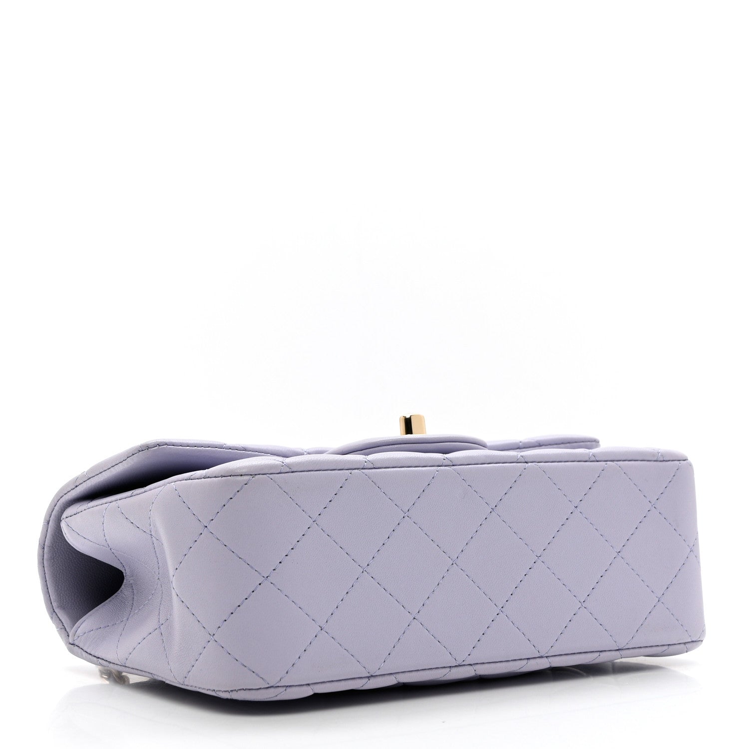 Chanel Lambskin Quilted Mini Top Handle Rectangular Flap Light Purple 4 of 9