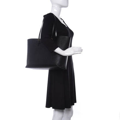 Saint Laurent Calfskin Large Shopping Tote Black 2 of 9