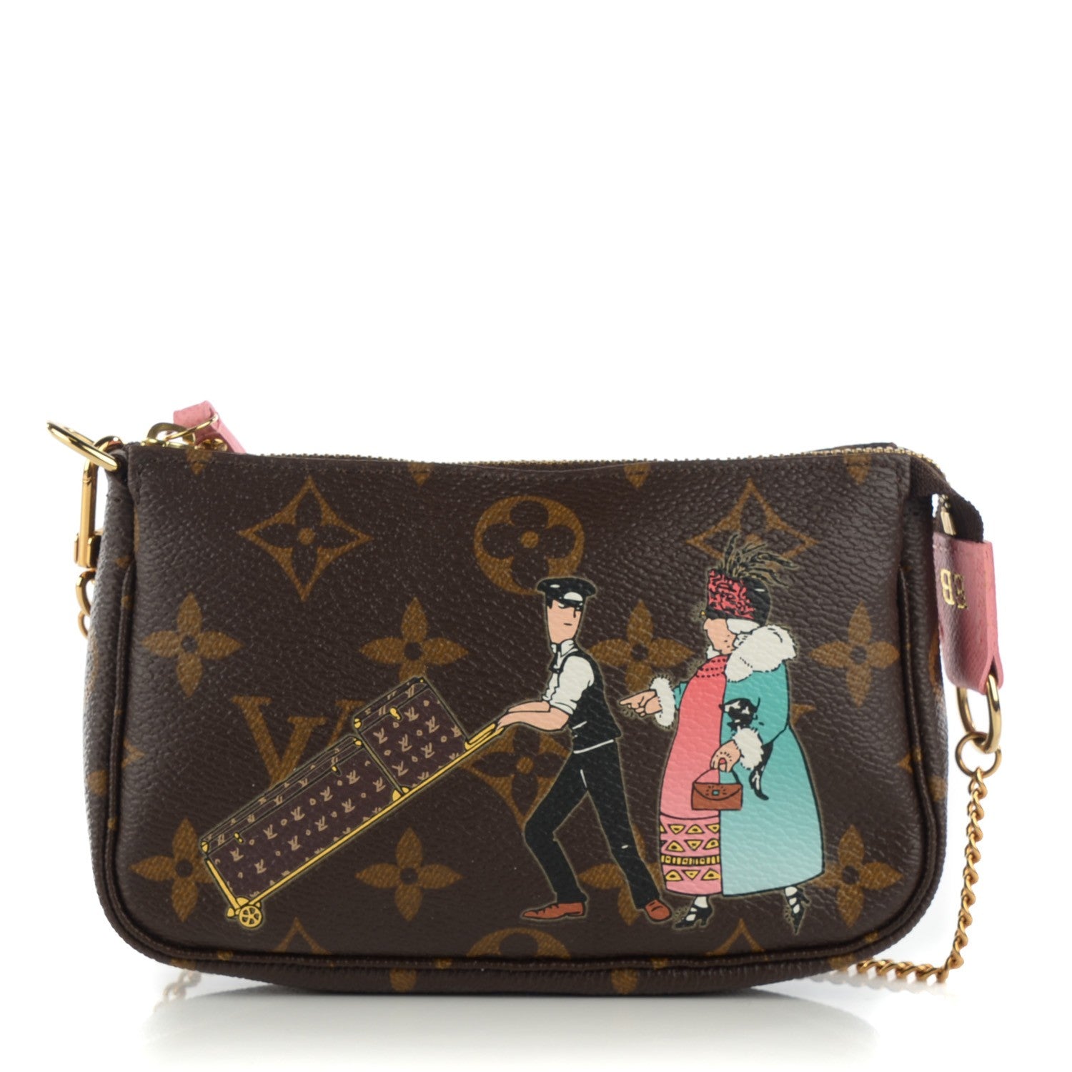 Louis Vuitton Monogram Illustre Mini Pochette Accessories Rose 1 of 8