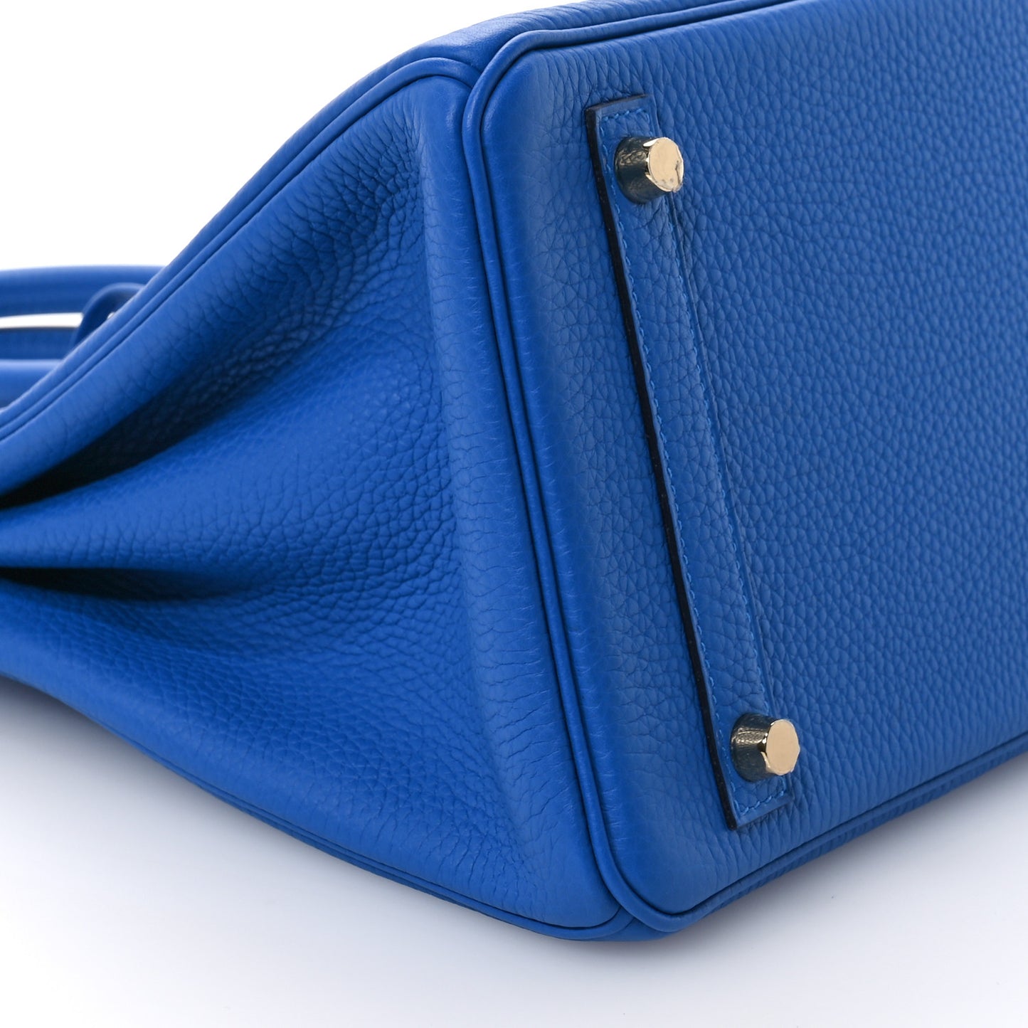 Togo Horseshoe Birkin 30 Bleu Zanzibar Jaune Ambre