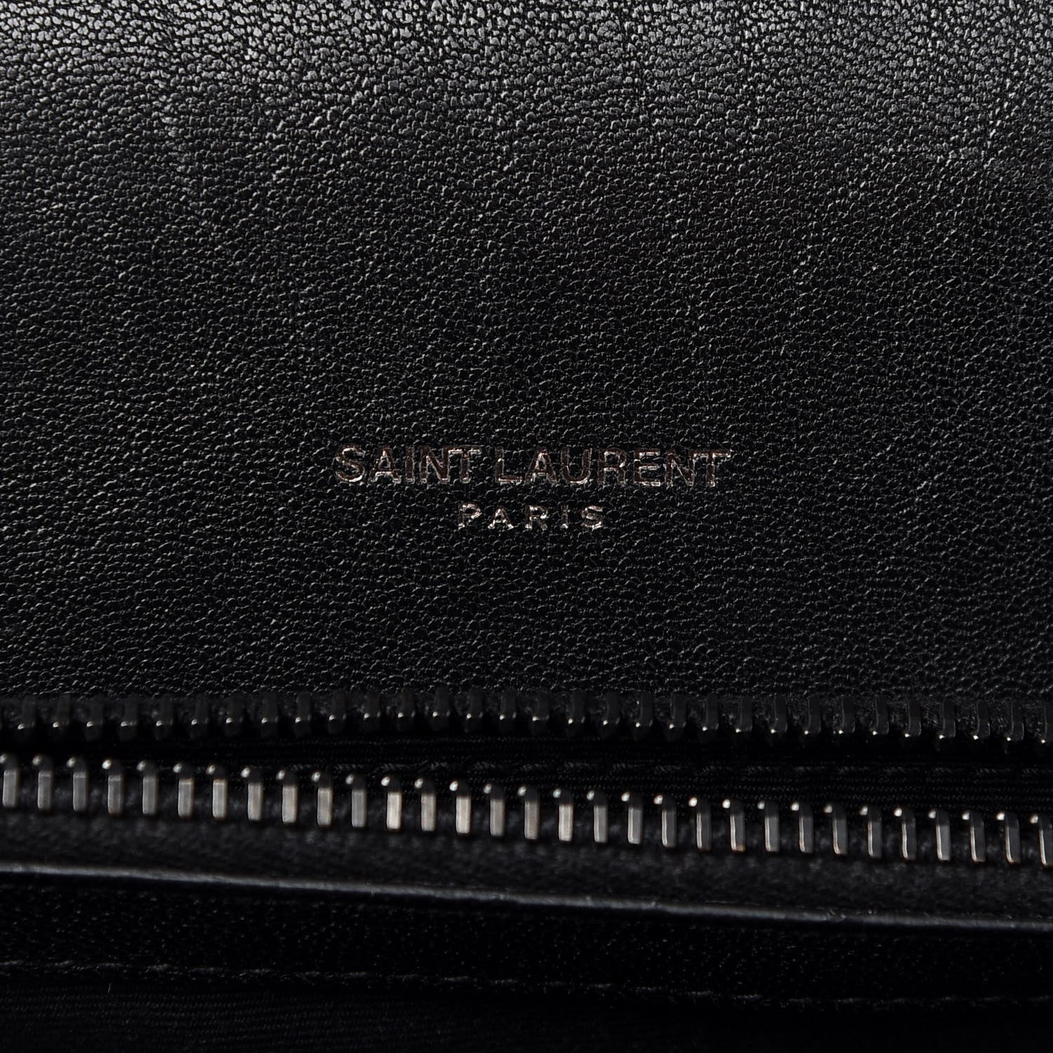 Saint Laurent Sheepskin Matelasse Chevron Monogram Monochrome Medium College Bag Black 5 of 12
