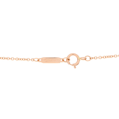 Tiffany 18K Rose Gold Diamond Small Atlas Open Pave Pendant Necklace 4 of 6