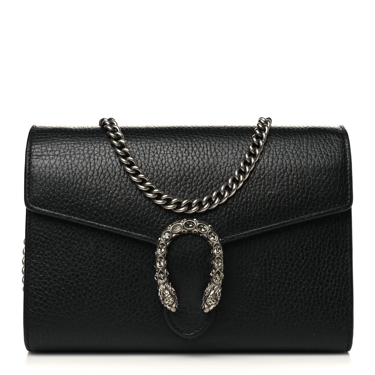 Calfskin Mini Dionysus Chain Wallet Black