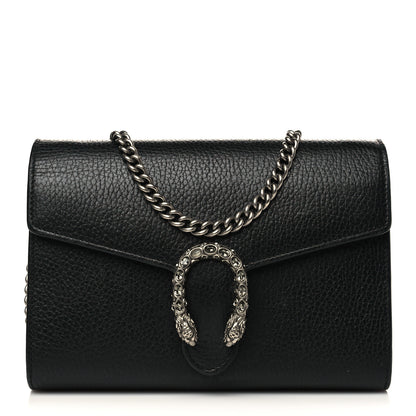 Gucci Calfskin Mini Dionysus Chain Wallet Black 1 of 5