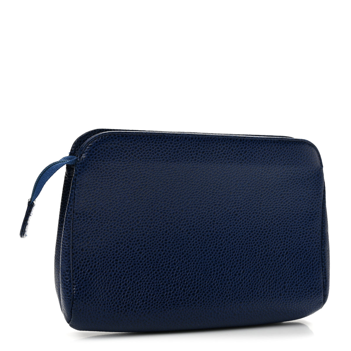 Chanel Caviar Timeless CC Cosmetic Pouch Blue 3 of 11