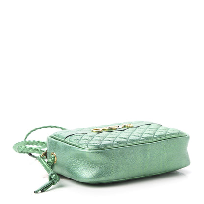 Gucci Laminated Nappa Trapuntata Mini Zumi Shoulder Bag Jasmine Green 4 of 9