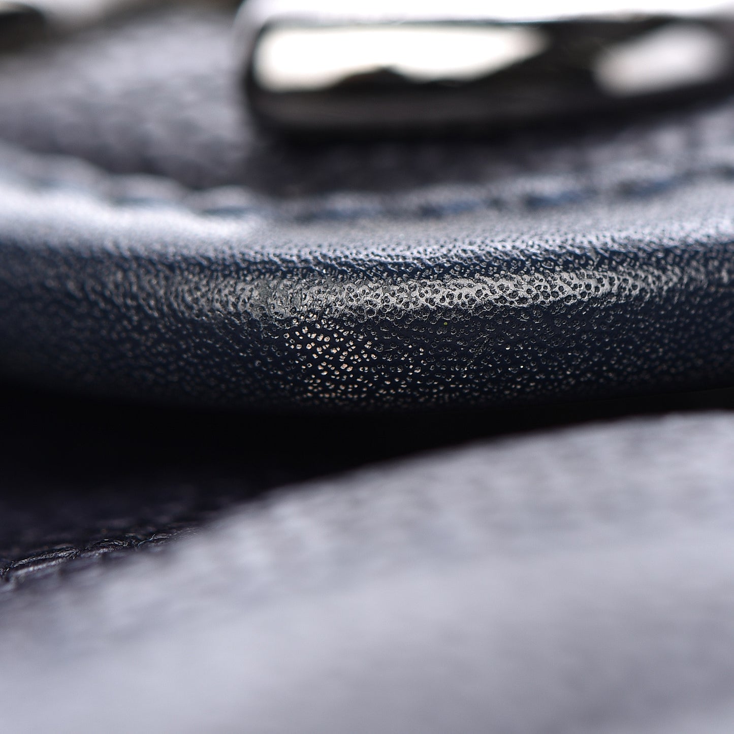 Caviar Quilted Large French Riviera Flap Dark Navy Blue