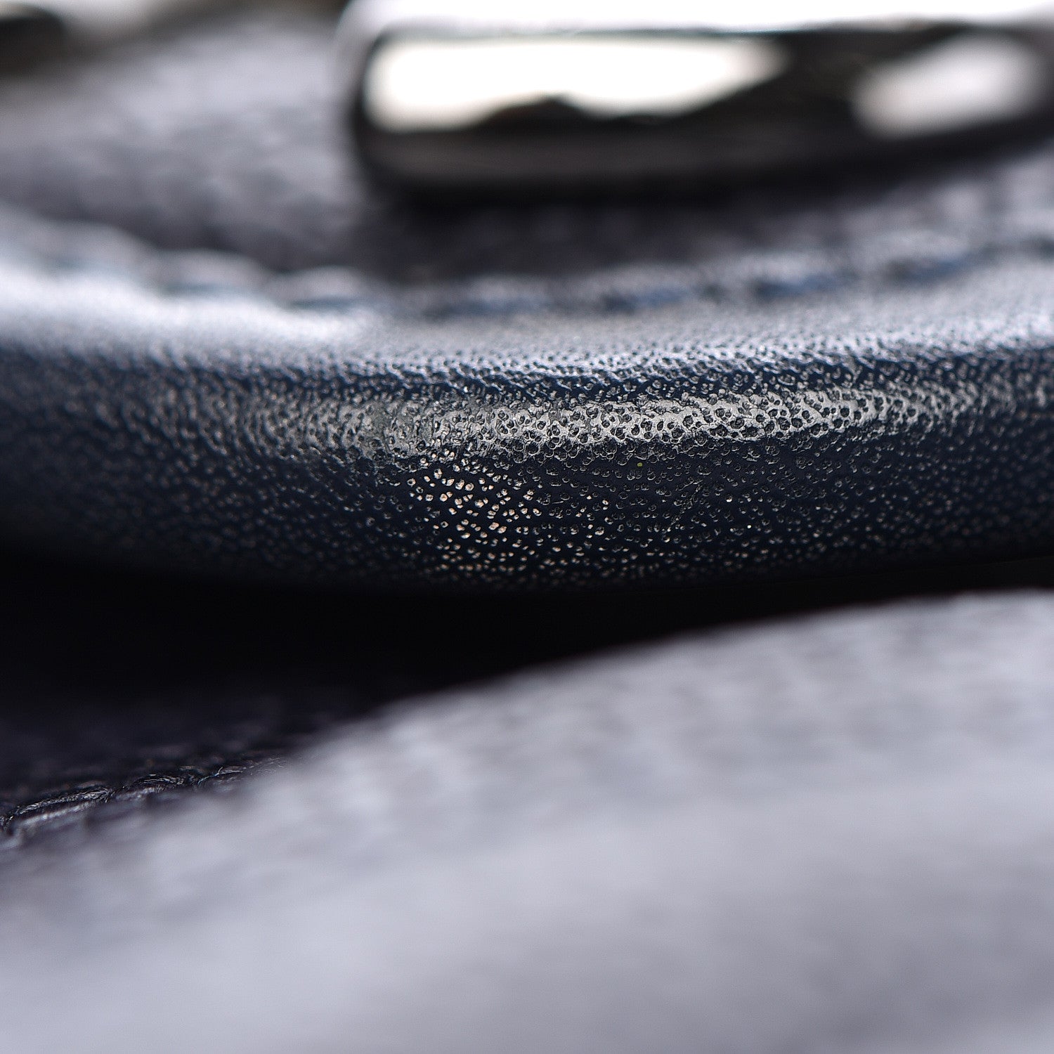 Chanel Caviar Quilted Large French Riviera Flap Dark Navy Blue 13 of 15