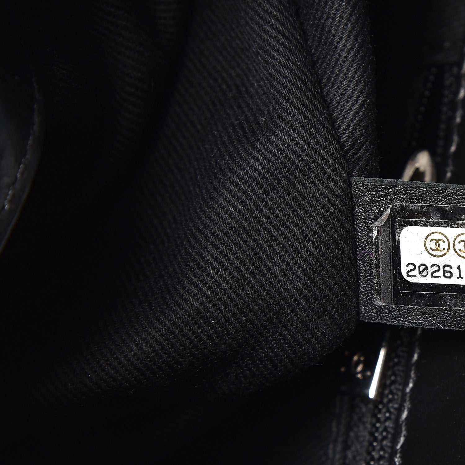 Chanel Glazed Calfskin Quilted Small CC Delivery Tote Black 7 of 12
