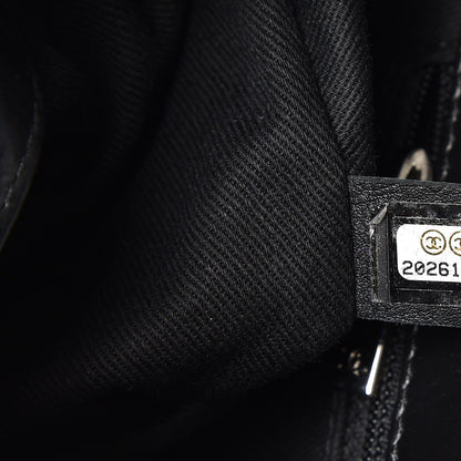 Chanel Glazed Calfskin Quilted Small CC Delivery Tote Black 7 of 12