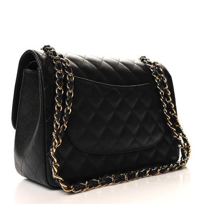 Chanel Caviar Quilted Jumbo Double Flap Black 3 of 13