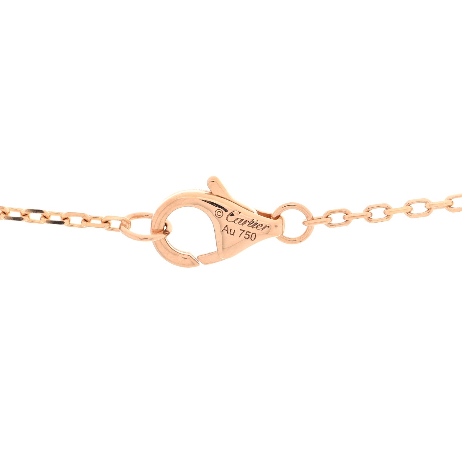Cartier 18K Pink Gold Diamond Juste Un Clou Paved Pendant Necklace 4 of 4