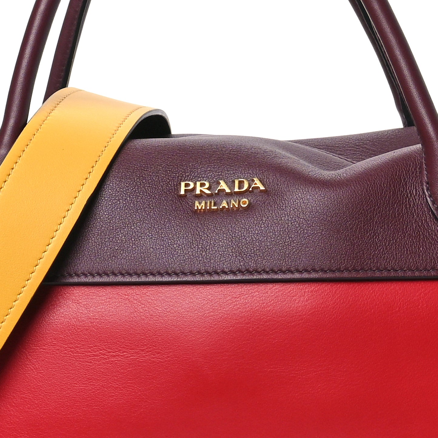City Calf Ribbon Bowling Bag Fuoco Granata