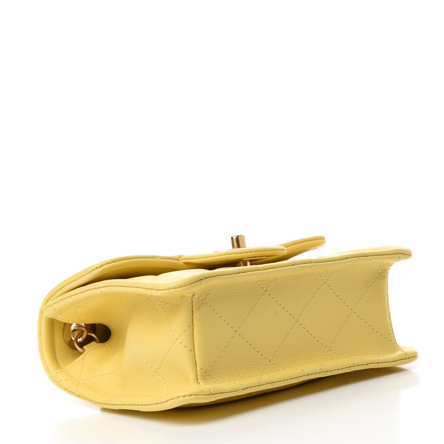 Chanel Caviar Quilted Mini Sweet Classic Flap Yellow 4 of 10