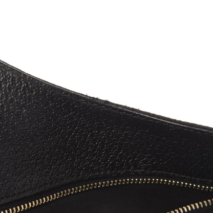 Gucci Monogram Bamboo Handle Shoulder Bag Black 9 of 14